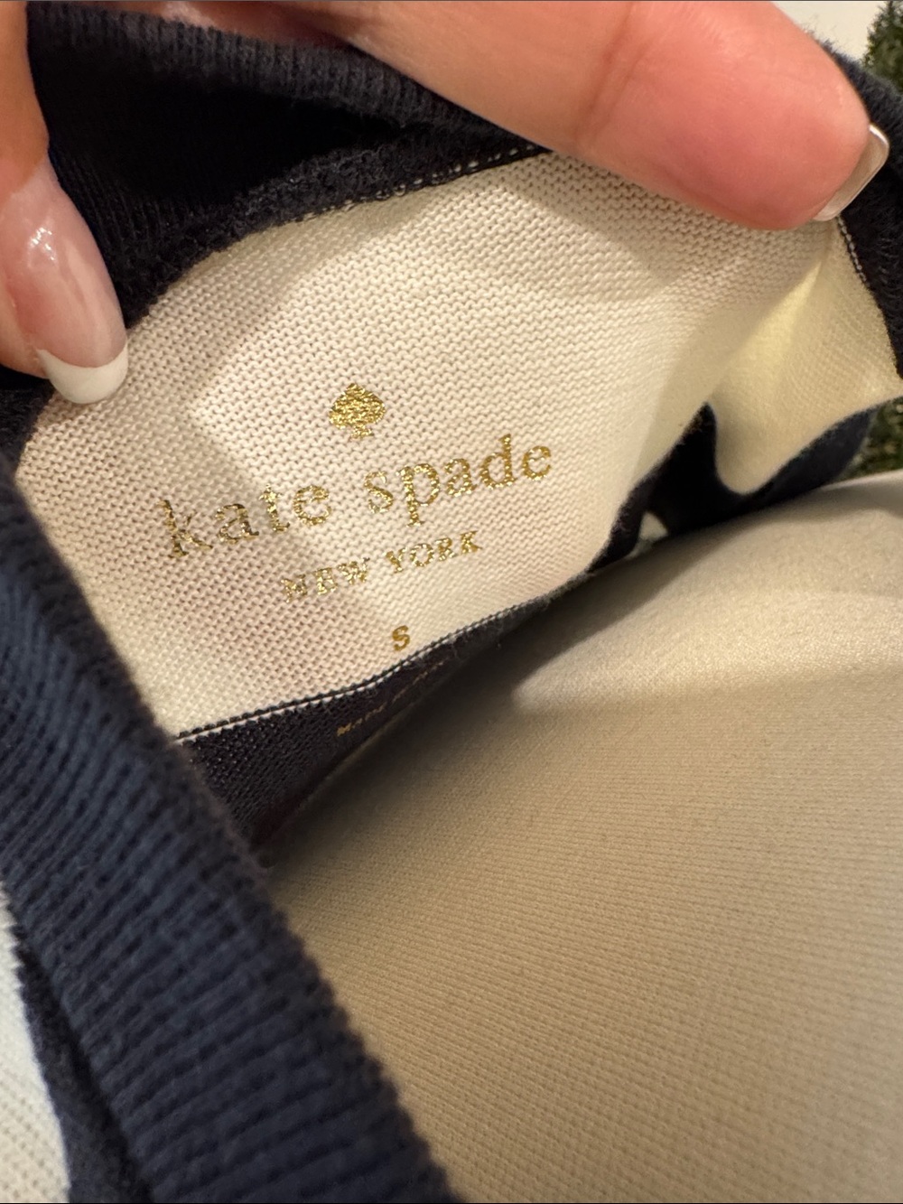 Kate Spade Black & Ivory Striped Knit Dress - Size S - Picture 9 of 9